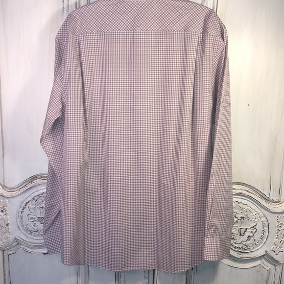 Men’s Joseph Abboud  Plaid Button Down Long Sleeve Dress Shirt Size 16 34/35 - Picture 6 of 9